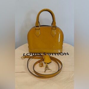 Louis Vuitton Yellow Patent Leather Satchel
